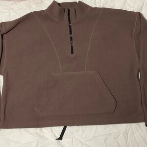 Victoria’s Secret(Pink) Brown Cropped Women’s Half-Zip Sweater